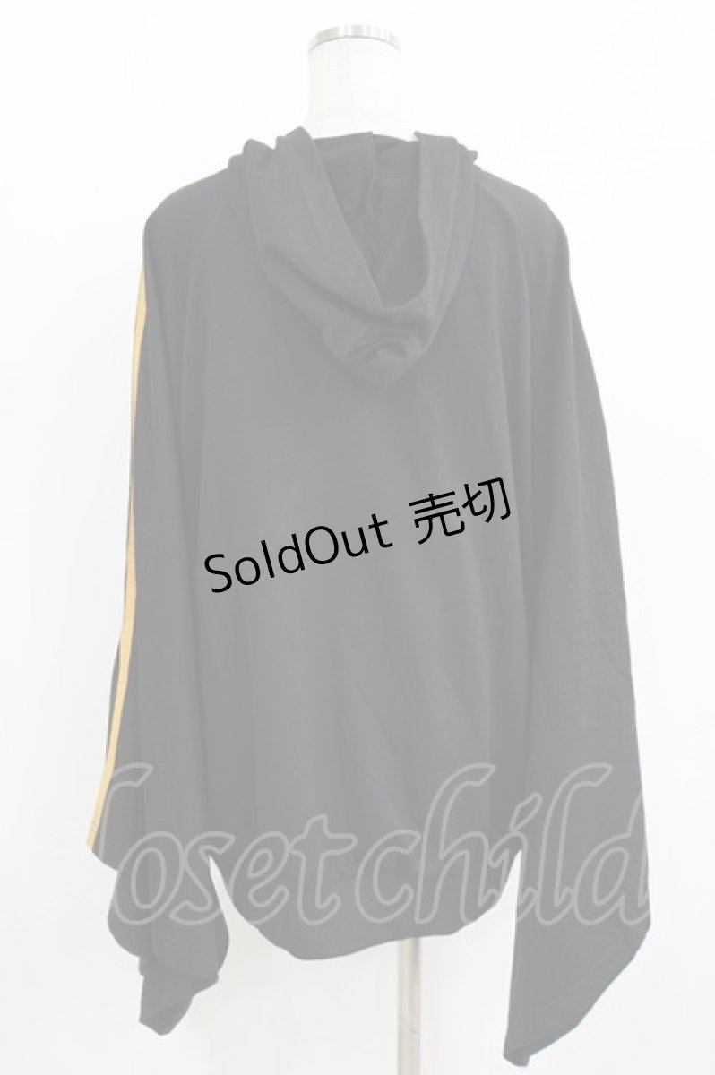画像3: NieR Clothing / 着物袖風ZIPパーカー F 黒 H-26-07-09-008-PU-TO-AK-ZH (3)