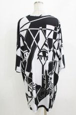 画像3: ankoROCK / プリント半袖CUTSEW  黒×白 H-26-07-09-011-PU-TO-AK-ZH (3)