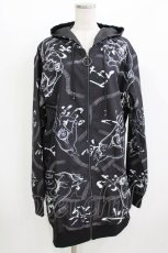 画像1: NieR Clothing / 総柄ZIPパーカー F 黒 H-26-07-09-012-PU-TO-AK-ZH (1)