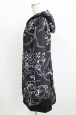 画像2: NieR Clothing / 総柄ZIPパーカー F 黒 H-26-07-09-012-PU-TO-AK-ZH (2)
