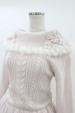 画像3: mille fille closet by LODISPOTTO / オフショルニットワンピース M ピンク H-26-07-10-1024-LO-OP-NS-ZH (3)