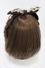 画像2: Innocent World / ローズレースドレープカチューシャ  ショコラ H-26-07-10-1003-IW-AC-NS-ZH (2)