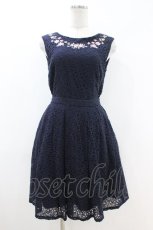 画像1: LIZ LISA / フラワー刺繍レースワンピース 0 ネイビー H-26-07-10-1036-LO-OP-NS-ZH (1)