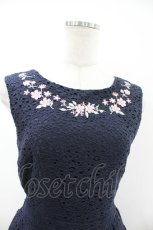 画像3: LIZ LISA / フラワー刺繍レースワンピース 0 ネイビー H-26-07-10-1036-LO-OP-NS-ZH (3)