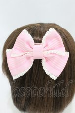画像2: Angelic Pretty / ストライプリボンラインバレッタ  ピンク H-26-07-10-1005-AP-AC-NS-ZH (2)