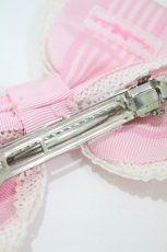 画像4: Angelic Pretty / ストライプリボンラインバレッタ  ピンク H-26-07-10-1005-AP-AC-NS-ZH (4)