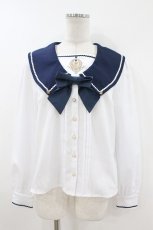 画像1: Amavel / Wonder Horoscopeブラウス Free オフ/ネイビー H-26-07-10-1050-CA-BL-NS-ZH (1)
