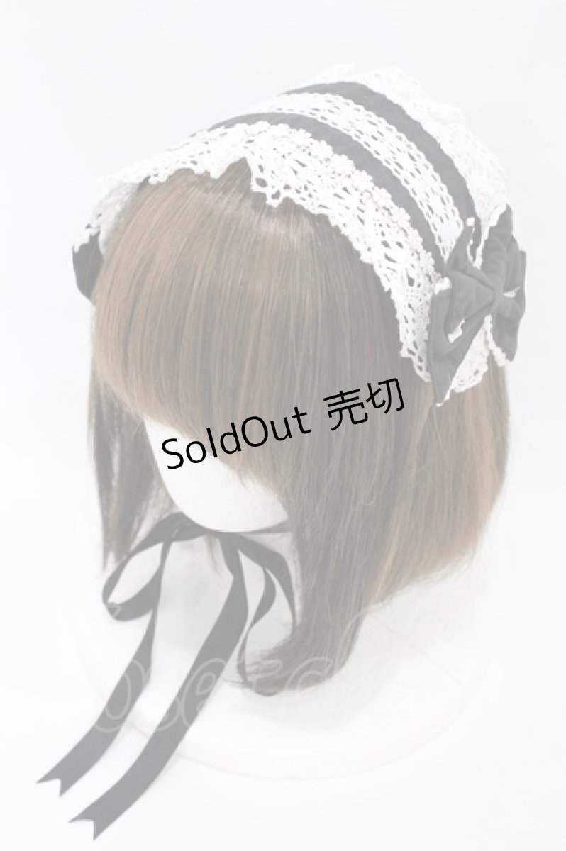 画像1: Angelic Pretty / トーションレースヘッドドレス  ブラック H-26-07-10-1006-AP-AC-NS-ZH (1)