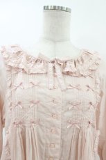 画像4: PINK HOUSE / ミニリボンいっぱいブラウス Free ピンク H-26-07-10-1014-LO-BL-NS-ZH (4)
