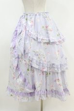 画像2: PINK HOUSE / スイートピープリントスカート Free ラベンダー H-26-07-10-1020-LO-SK-NS-ZH (2)