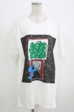 画像1: NieR Clothing / プリント半袖CUTSEW XL 白 H-26-07-10-009-PU-TO-KB-ZH (1)