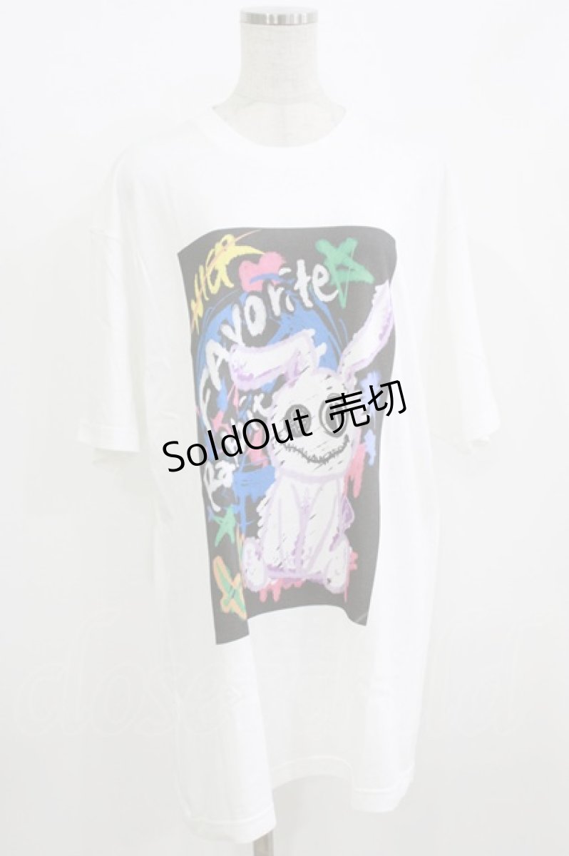 画像1: NieR Clothing / プリントCOTTON CUTSEW XL 白 H-26-07-10-010-PU-TO-KB-ZH (1)