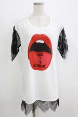 画像1: HELL CAT PUNKS / レーススリーブTシャツワンピース F 白 H-26-07-10-002-PU-OP-KB-ZH (1)