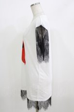 画像2: HELL CAT PUNKS / レーススリーブTシャツワンピース F 白 H-26-07-10-002-PU-OP-KB-ZH (2)