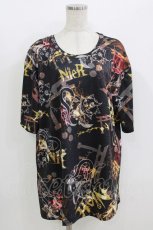 画像1: NieR Clothing / プリント半袖CUTSEW  黒 H-26-07-10-016-PU-TO-KB-ZH (1)