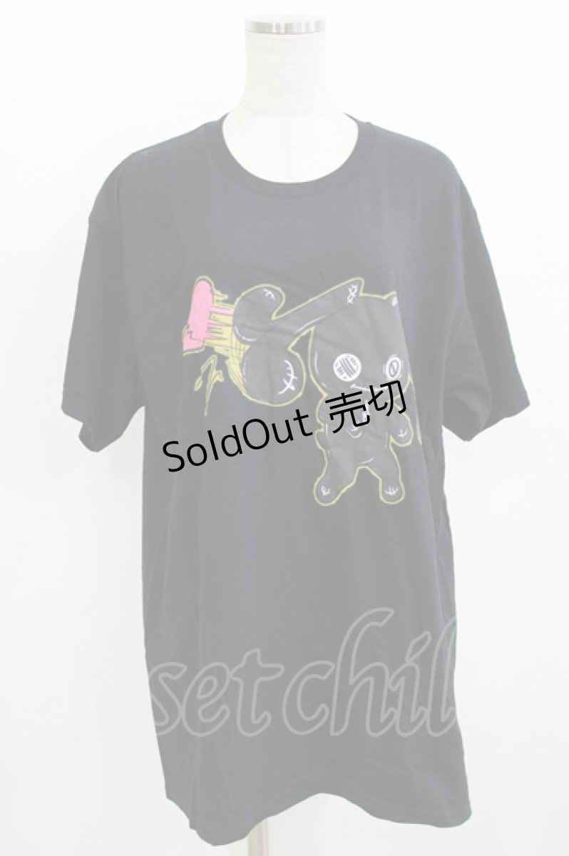 画像1: NieR Clothing / プリントCOTTON CUTSEW XL 黒 H-26-07-10-019-PU-TO-KB-ZH (1)