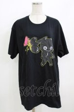 画像1: NieR Clothing / プリントCOTTON CUTSEW XL 黒 H-26-07-10-019-PU-TO-KB-ZH (1)