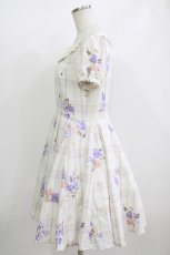 画像2: mille fille closet by LODISPOTTO / ミルキーチェックローズワンピース M オフ H-26-07-11-028-LO-OP-NS-ZH (2)
