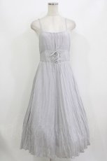 画像1: an another angelus / フロントレースアップワッシャープリーツキャミワンピース Free BLUE GRAY H-26-07-11-043-CA-OP-NS-ZH (1)