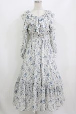 画像1: An MILLE / フリルショルダーカットワンピース Free オフ/ブルー H-26-07-11-044-LO-OP-NS-ZH (1)