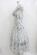 画像2: An MILLE / フリルショルダーカットワンピース Free オフ/ブルー H-26-07-11-044-LO-OP-NS-ZH (2)