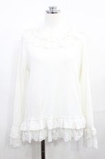 画像1: m petit by misako / レースフリルプルオーバー L 白 H-26-07-11-1020-LO-TO-NS-ZH (1)