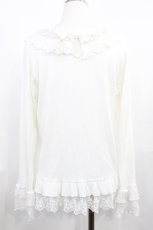 画像2: m petit by misako / レースフリルプルオーバー L 白 H-26-07-11-1020-LO-TO-NS-ZH (2)