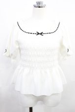 画像1: m petit by misako / シャーリングプルオーバー L 白 H-26-07-11-1026-LO-TO-NS-ZH (1)