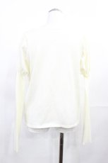 画像2: melume / maki/サクランボ刺繍ニットプルオーバー L オフ H-26-07-11-1029-0-TO-NS-ZH (2)
