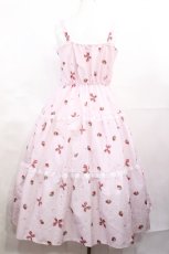 画像2: majoretty / まゆろん/いちごジャンパースカート L ピンク H-26-07-11-1004-GO-OP-NS-ZH (2)