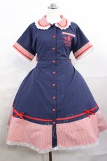 画像1: majoretty / 五月アイ/ダイナーワンピース L ネイビー H-26-07-11-1005-GO-OP-NS-ZH (1)