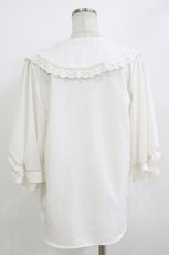 画像3: axes femme POETIQUE / 襟刺繍ボリューム袖ブラウス M 白 H-26-07-11-052-AX-BL-NS-ZH (3)