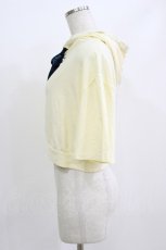 画像2: Fi.n.t / ロゴリボンフード付きTシャツ Free OFF WHITE H-26-07-11-060-CA-TO-NS-ZH (2)