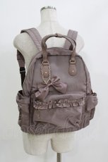 画像1: m petit by misako / AMリボンチャームツキリュック  モカ H-26-07-11-063-LO-BG-NS-ZH (1)