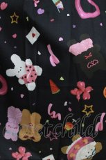 画像4: axes femme kawaii / ハッピーバカンス柄ジャンスカ M ブラック H-26-07-11-005-AX-OP-NS-ZH (4)