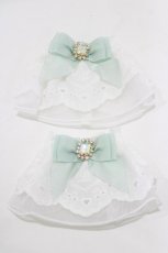 画像1: RoseMarie seoir / lace cuffs  オフ/ミント H-26-07-11-068-LO-ZA-NS-ZH (1)