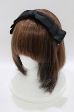 画像1: m petit by misako / AM*NIリボンカチューシャ  ブラック H-26-07-11-070-LO-AC-NS-ZH (1)