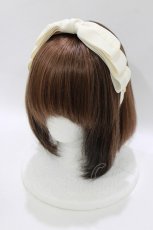 画像1: m petit by misako / AM*NIリボンカチューシャ  オフ H-26-07-11-071-LO-AC-NS-ZH (1)
