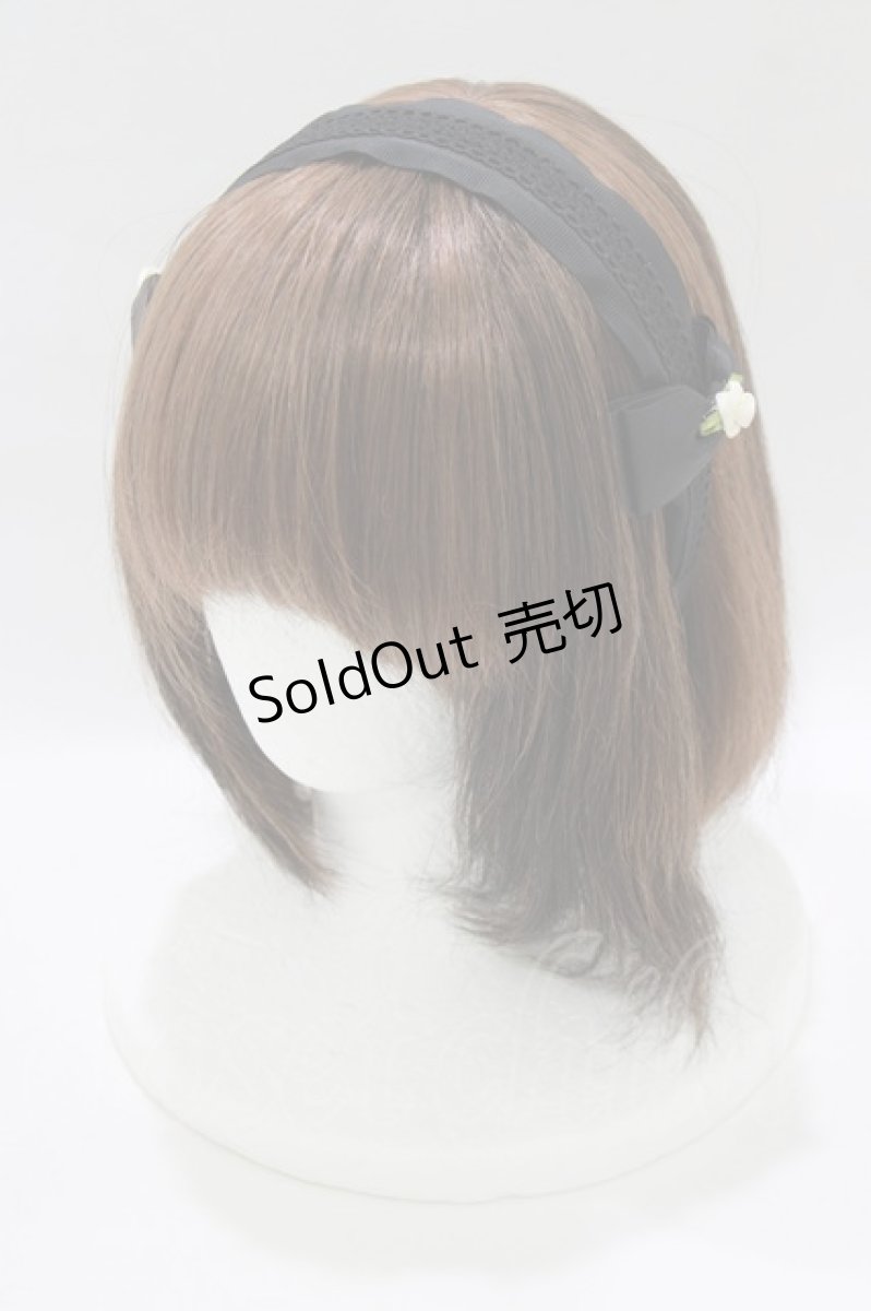 画像1: m petit by misako / NINA's/AM*NIフラワーカチューシャ  ブラック H-26-07-11-074-LO-AC-NS-ZH (1)