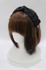 画像1: m petit by misako / NINA's/AM*NIリボンカチューシャ  ブラック H-26-07-11-079-LO-AC-NS-ZH (1)