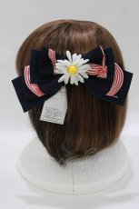 画像2: metamorphose / ことりとBerryリボンバレッタ  ネイビー H-26-07-11-084-ME-AC-NS-ZH (2)