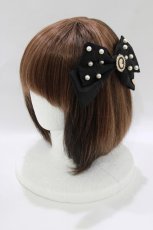 画像1: m petit by misako / AM NIPLバレッタ  ブラック H-26-07-11-085-LO-AC-NS-ZH (1)