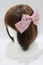 画像1: m petit by misako / AM NIPLバレッタ  ピンク H-26-07-11-086-LO-AC-NS-ZH (1)