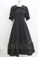 画像1: m petit by misako / ナシジドットワンピース M ブラック H-26-07-11-019-LO-OP-NS-ZH (1)