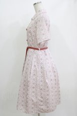 画像2: Fi.n.t / ストライプ花柄丸衿ワンピース Free L/PINK H-26-07-11-021-CA-OP-NS-ZH (2)