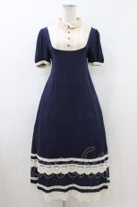 画像1: Favorite / ヨーク切替ワンピース Free ネイビー H-26-07-12-033-LO-OP-NS-ZH (1)