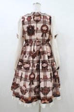 画像2: To Alice / ヨーク切替ワンピース M ベージュ/ブラウン H-26-07-12-036-LO-OP-NS-ZH (2)