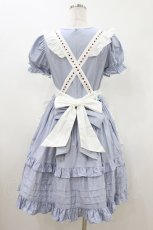 画像2: MAM MAXICIMAM / トランププリントエプロンワンピースセット Free サックス H-26-07-12-037-0-OP-NS-ZH (2)