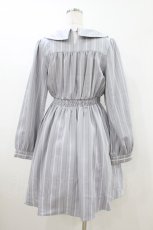 画像2: axes femme POETIQUE / セーラー刺繍ワンピース M グレー H-26-07-12-038-AX-OP-NS-ZH (2)