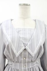 画像3: axes femme POETIQUE / セーラー刺繍ワンピース M グレー H-26-07-12-038-AX-OP-NS-ZH (3)